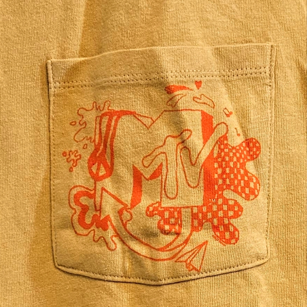 OFFLINE BY AERIE  Cropped Tee Mtv graphic logo Sz M